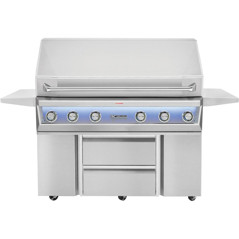 Twin Eagles Eagle One 54-Inch 4-Burner Gas Grill with Sear Zone & Two Infrared Rotisserie Burners On Deluxe Cart