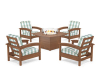 Thumbnail for Trex Rockport 5-Piece Deep Seating Set with Square Fire Pit Table