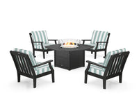 Thumbnail for Trex Yacht Club 5-Piece Deep Seating Set with Fire Pit Table