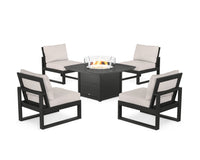 Thumbnail for Trex Eastport Modular 5-Piece Deep Seating Set with Yacht Club Fire Pit Table