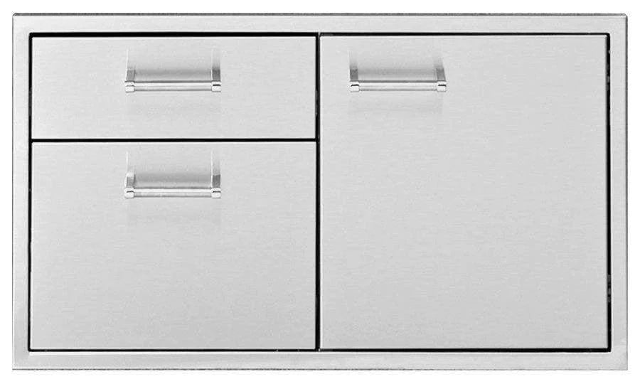 Delta Heat 36-Inch Stainless Steel Access Door & Double Drawer Combo - DHDD362-B