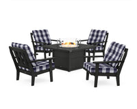 Thumbnail for Trex Cape Cod 5-Piece Deep Seating Set with Fire Pit Table