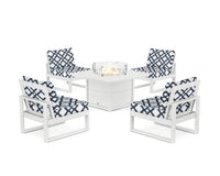Thumbnail for Trex Eastport Modular 5-Piece Deep Seating Set with Square Fire Pit Table