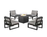Thumbnail for Trex Eastport Modular 5-Piece Deep Seating Set with Yacht Club Fire Pit Table