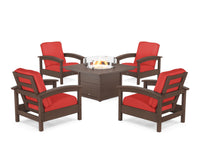Thumbnail for Trex Rockport 5-Piece Deep Seating Set with Square Fire Pit Table