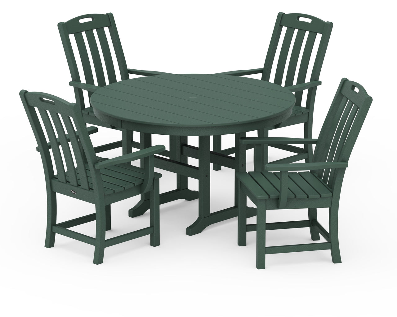 Trex Yacht Club 5-Piece Round Arm Chair Dining Set