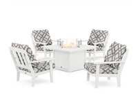 Thumbnail for Trex Cape Cod 5-Piece Deep Seating Set with Fire Pit Table