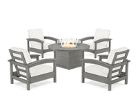 Thumbnail for Trex Rockport 5-Piece Deep Seating Set with Round Fire Pit Table