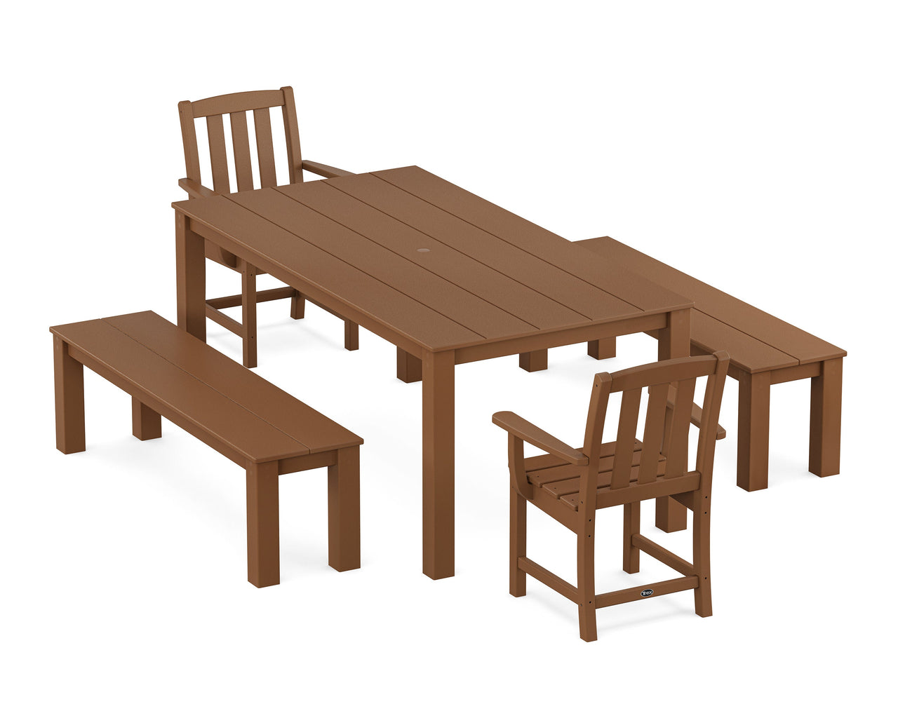 Trex Cape Cod 5-Piece Parsons Dining Set with Benches