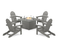 Thumbnail for Trex Cape Cod Adirondack 5-Piece Set with Square Fire Pit Table