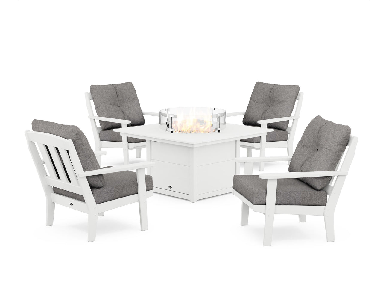 Trex Cape Cod 5-Piece Deep Seating Set with Fire Pit Table