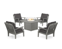 Thumbnail for Trex Yacht Club 5-Piece Deep Seating Set with Fire Pit Table