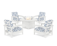 Thumbnail for Trex Rockport 5-Piece Deep Seating Set with Round Fire Pit Table
