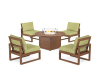 Thumbnail for Trex Eastport Modular 5-Piece Deep Seating Set with Round Fire Pit Table