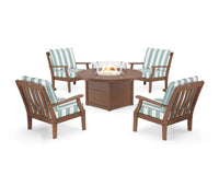 Thumbnail for Trex Yacht Club 5-Piece Deep Seating Set with Round Fire Pit Table