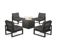 Thumbnail for Trex Eastport Modular 5-Piece Deep Seating Set with Yacht Club Fire Pit Table