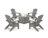 Thumbnail for Trex Yacht Club Adirondack 5-Piece Set with Fire Pit Table