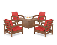 Thumbnail for Trex Rockport 5-Piece Deep Seating Set with Yacht Club Fire Pit Table