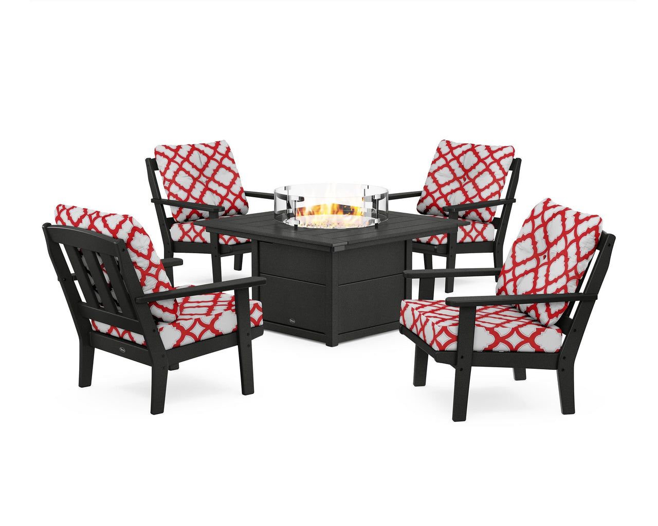 Trex Cape Cod 5-Piece Deep Seating Set with Fire Pit Table