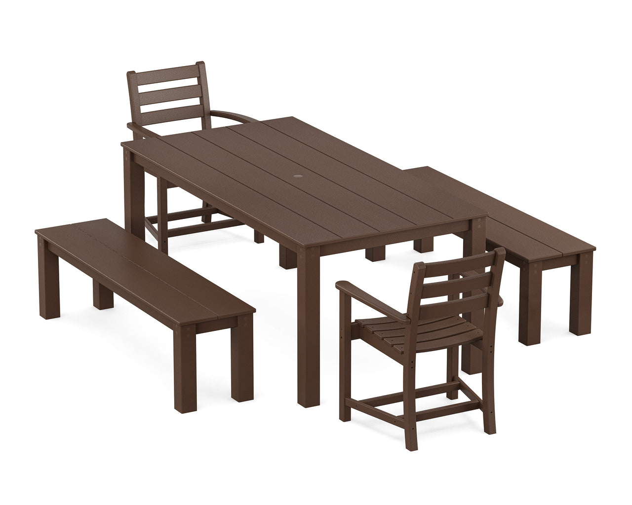 Trex Monterey Bay 5-Piece Parsons Dining Set with Benches