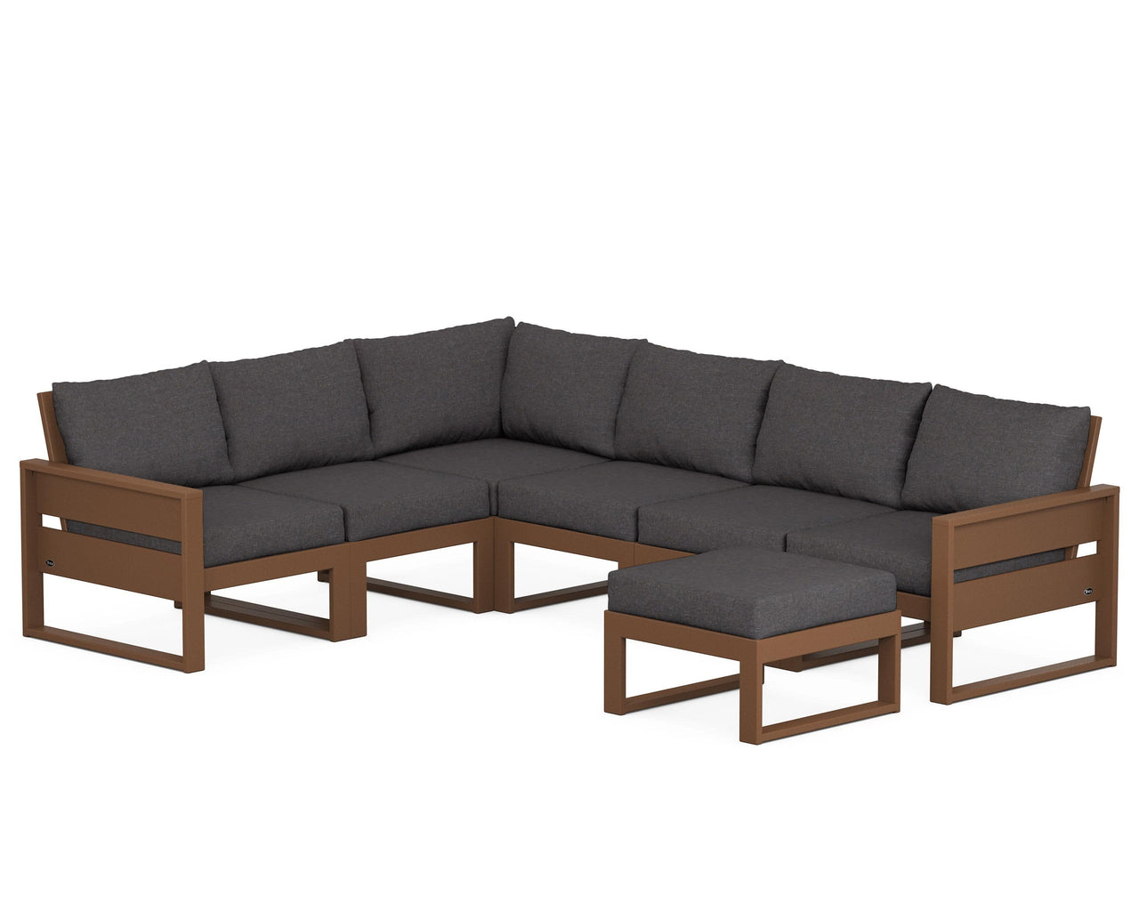Trex Eastport 6-Piece Sectional with Ottoman