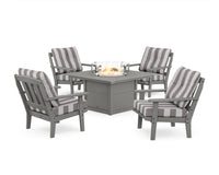 Thumbnail for Trex Cape Cod 5-Piece Deep Seating Set with Fire Pit Table