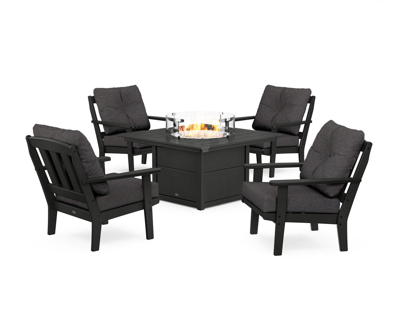 Trex Cape Cod 5-Piece Deep Seating Set with Fire Pit Table