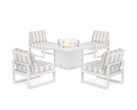 Thumbnail for Trex Eastport Modular 5-Piece Deep Seating Set with Square Fire Pit Table