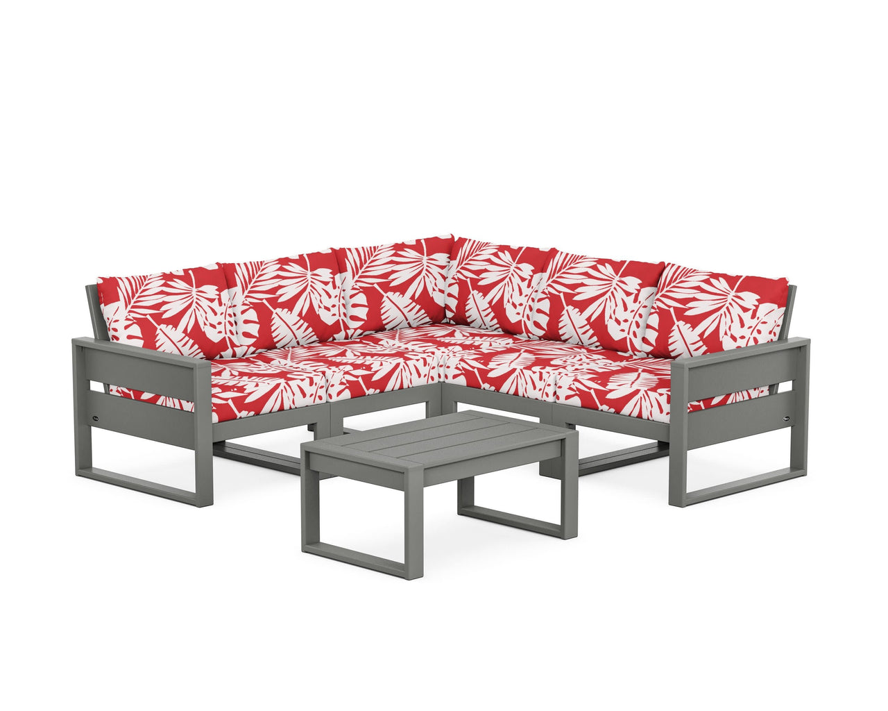 Trex Eastport 6-Piece Deep Seating Sectional + Coffee Table Set