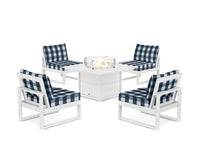 Thumbnail for Trex Eastport Modular 5-Piece Deep Seating Set with Square Fire Pit Table