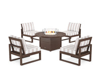 Thumbnail for Trex Eastport Modular 5-Piece Deep Seating Set with Round Fire Pit Table