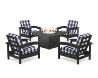 Thumbnail for Trex Rockport 5-Piece Deep Seating Set with Square Fire Pit Table