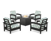 Thumbnail for Trex Rockport 5-Piece Deep Seating Set with Square Fire Pit Table
