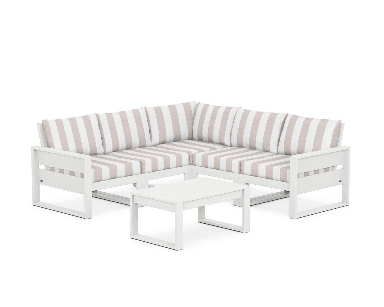 Trex Eastport 6-Piece Deep Seating Sectional + Coffee Table Set
