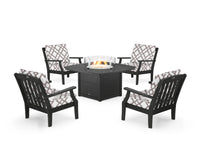 Thumbnail for Trex Yacht Club 5-Piece Deep Seating Set with Fire Pit Table