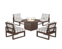 Thumbnail for Trex Eastport Modular 5-Piece Deep Seating Set with Round Fire Pit Table
