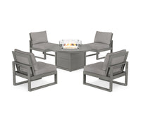 Thumbnail for Trex Eastport Modular 5-Piece Deep Seating Set with Round Fire Pit Table