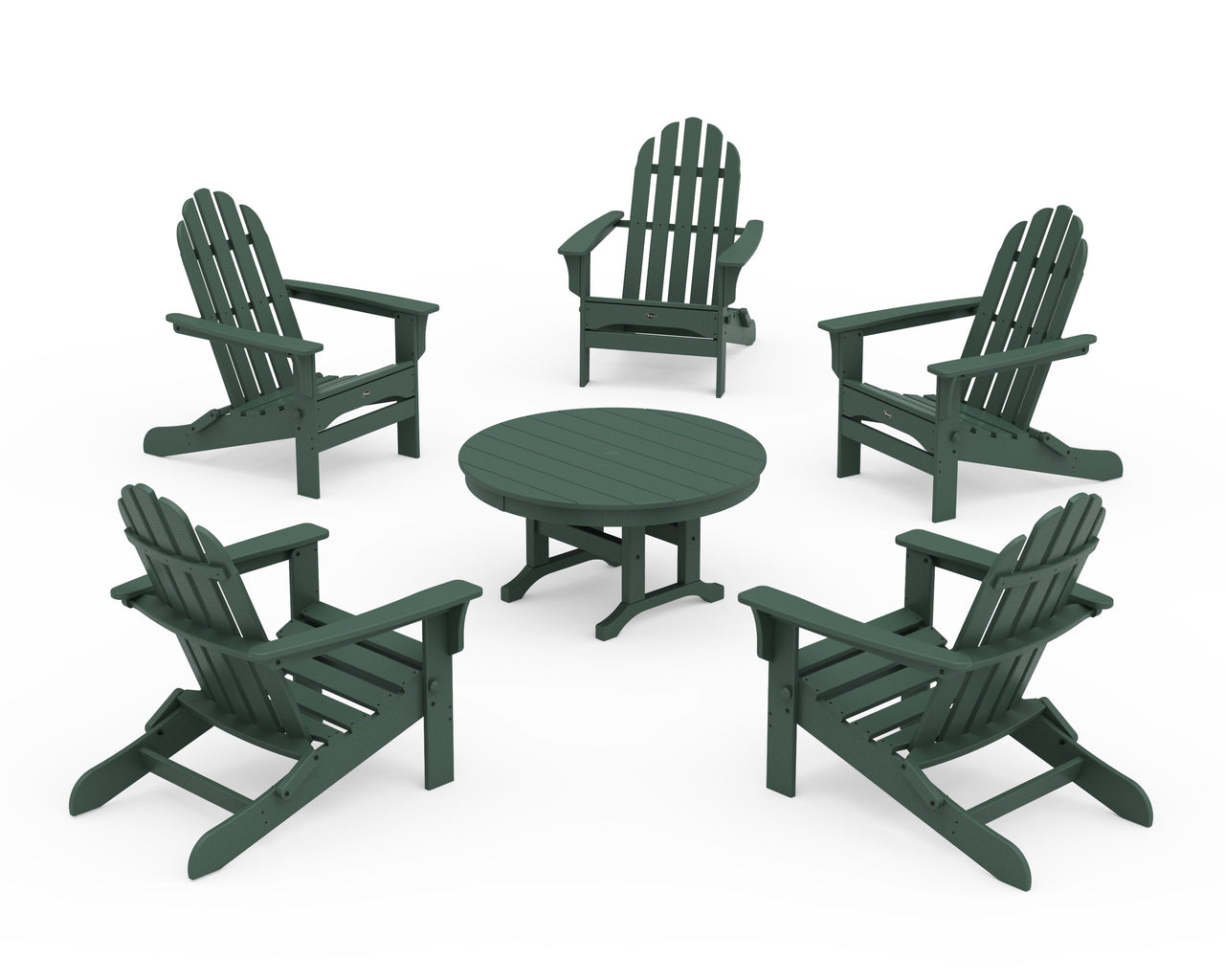 Trex Cape Cod 6-Piece Folding Adirondack Conversation Set