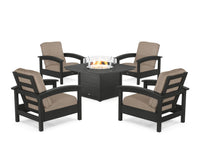 Thumbnail for Trex Rockport 5-Piece Deep Seating Set with Yacht Club Fire Pit Table