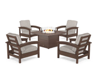 Thumbnail for Trex Rockport 5-Piece Deep Seating Set with Square Fire Pit Table