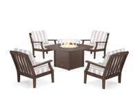 Thumbnail for Trex Yacht Club 5-Piece Deep Seating Set with Fire Pit Table