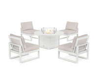 Thumbnail for Trex Eastport Modular 5-Piece Deep Seating Set with Round Fire Pit Table