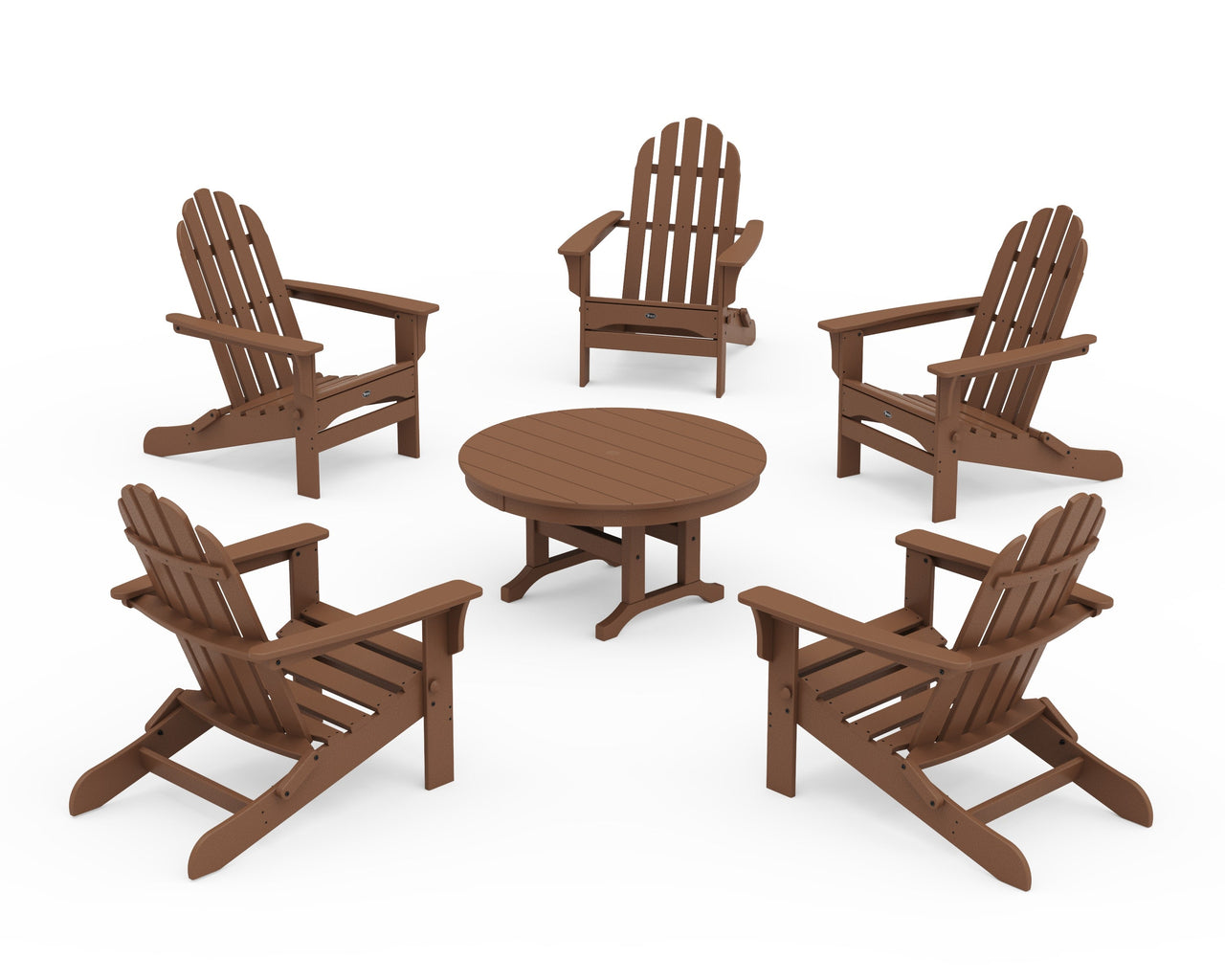 Trex Cape Cod 6-Piece Folding Adirondack Conversation Set