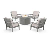 Thumbnail for Trex Yacht Club 5-Piece Deep Seating Set with Fire Pit Table