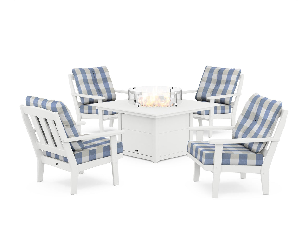 Trex Cape Cod 5-Piece Deep Seating Set with Fire Pit Table