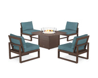 Thumbnail for Trex Eastport Modular 5-Piece Deep Seating Set with Yacht Club Fire Pit Table