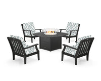 Thumbnail for Trex Yacht Club 5-Piece Deep Seating Set with Fire Pit Table
