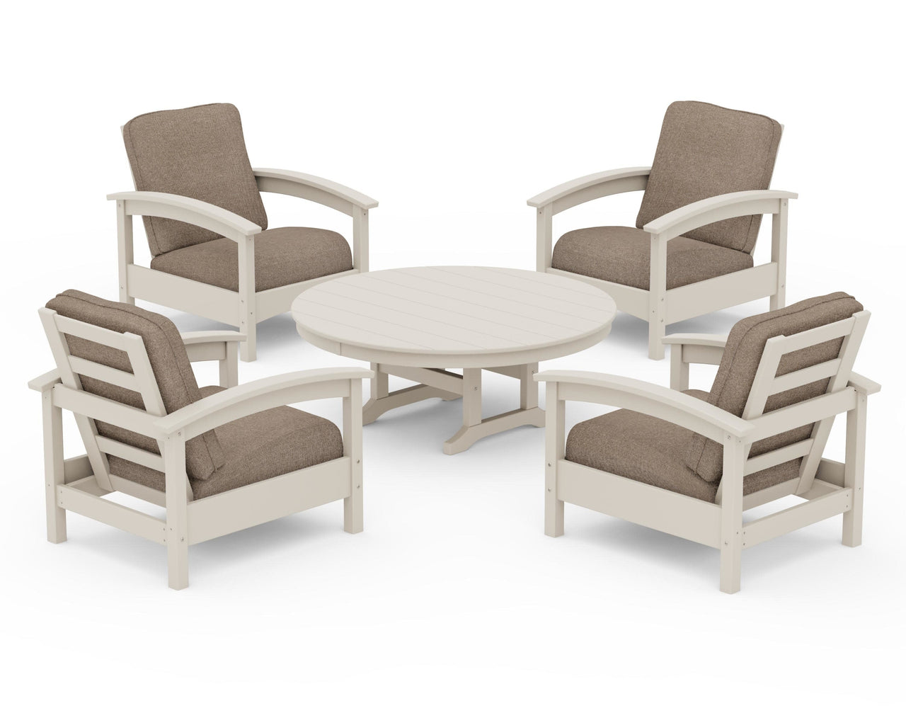 Trex Rockport 5-Piece Deep Seating Set - Sand Castle
