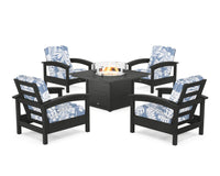 Thumbnail for Trex Rockport 5-Piece Deep Seating Set with Square Fire Pit Table