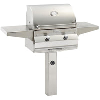 Thumbnail for Fire Magic Choice C430S 24-Inch Gas Grill With Analog Thermometer On In-Ground Post